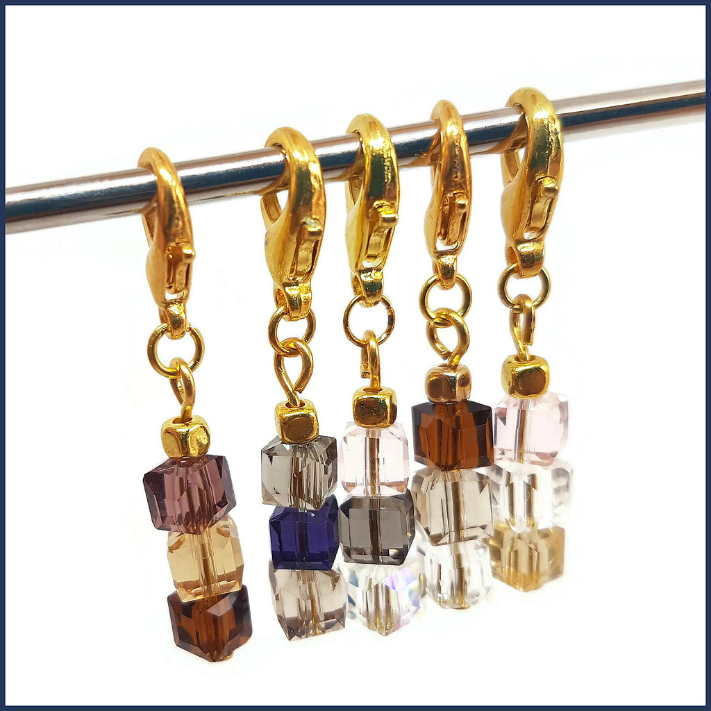 Cezanne Cubism Glass Stitch Marker Set