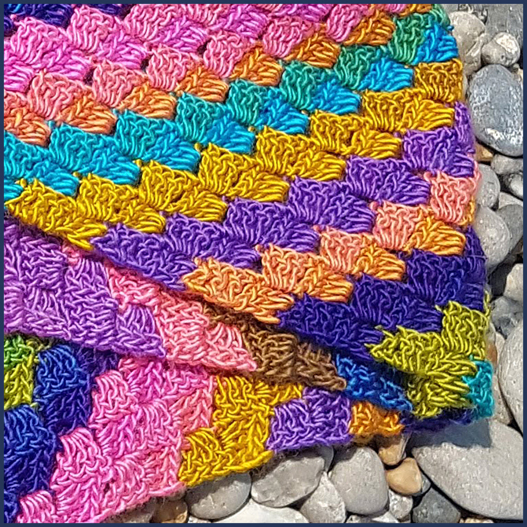 Tropical Rainbow Crochet Baby Blanket Kit