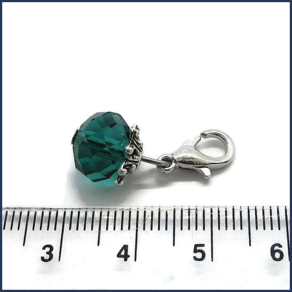 glass stitch marker with ruler