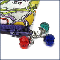 glass stitch marker with project bag