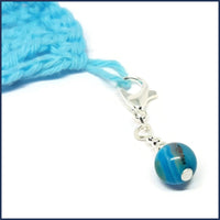 Blue Agate Stitch Marker Set