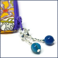 Blue Agate Stitch Marker Set