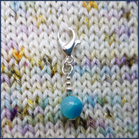 Blue Agate Stitch Marker Set