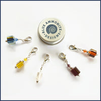Candy Cane Glass Stitch Marker Set