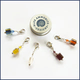 Candy Cane Glass Stitch Marker Set
