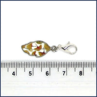 leaf stitch marker with ruler