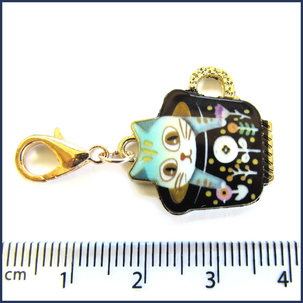 Kitty Cuppa Stitch Marker Set