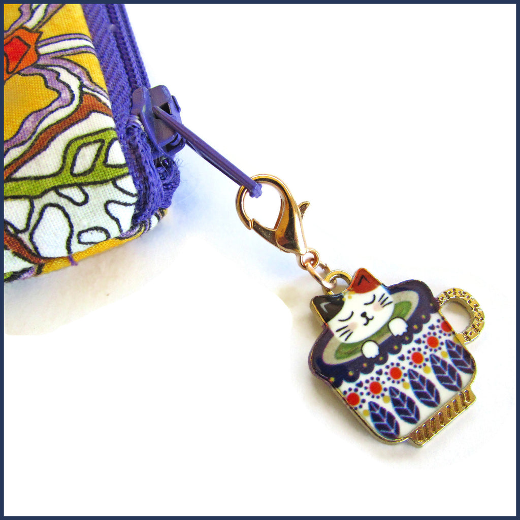 Kitty Cuppa Stitch Marker Set