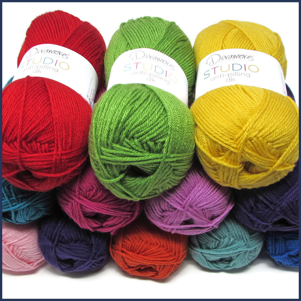 colourful yarn balls for a crochet blanket
