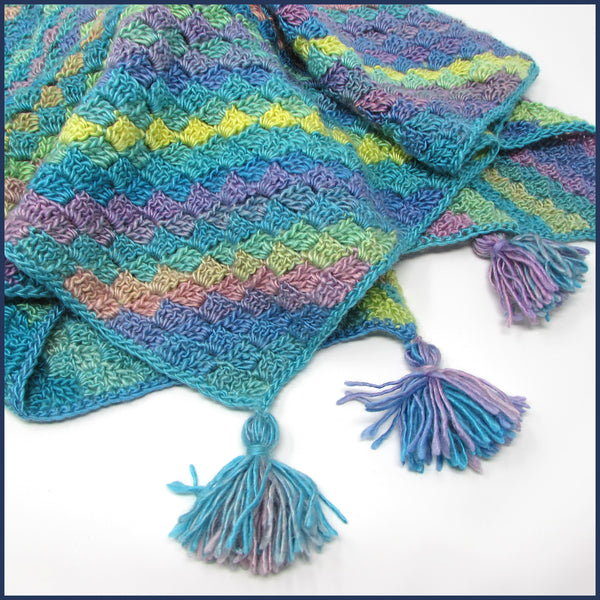 Ocean Rainbow Crochet Baby Blanket Kit