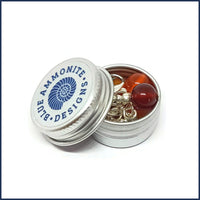 Orange Agate Stitch Marker Set