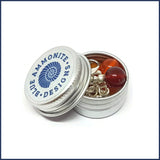 Orange Agate Stitch Marker Set