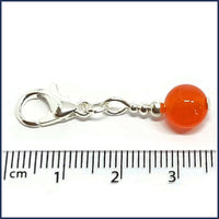 Orange Agate Stitch Marker Set