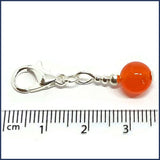 Orange Agate Stitch Marker Set