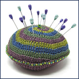 crochet pin cushion with beads