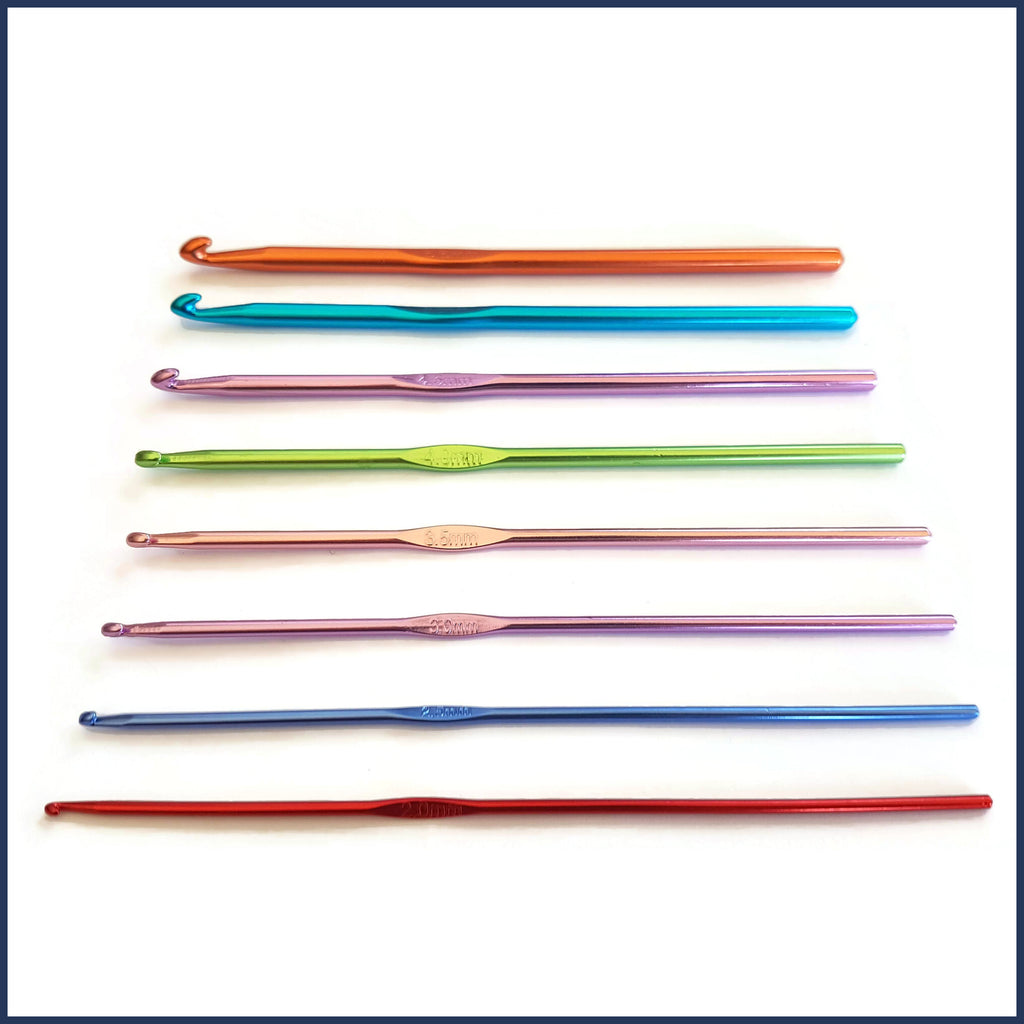 Rainbow Aluminium Crochet Hook Set