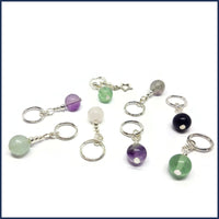 Rainbow Fluorite Knitting Marker Set
