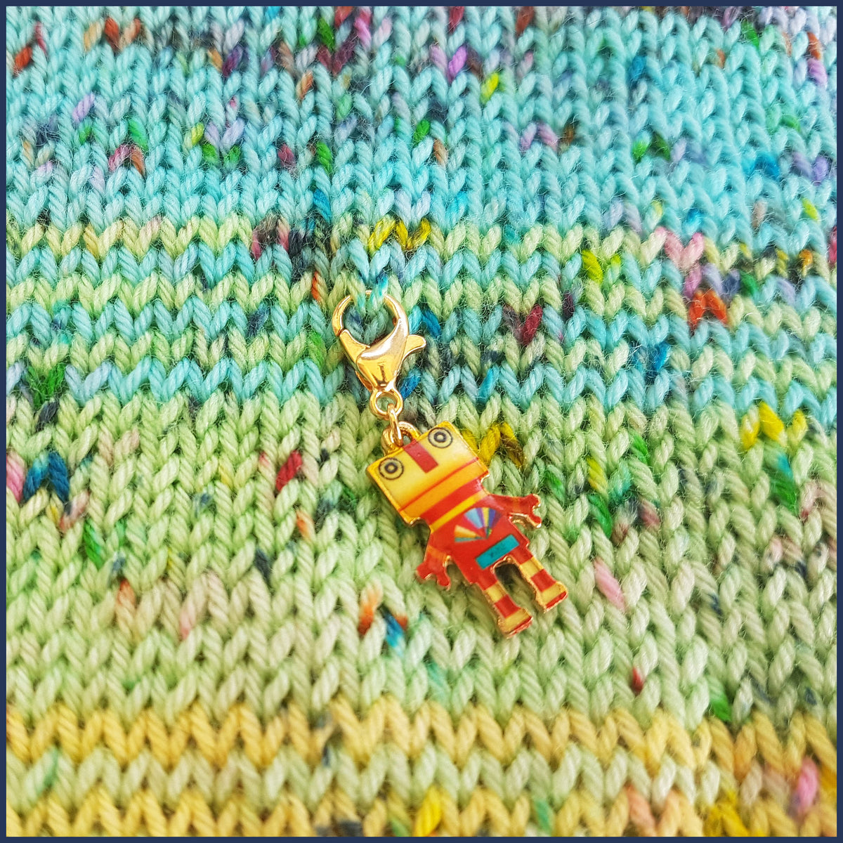 Robo-Rave Stitch Marker Set – Blue Ammonite Designs