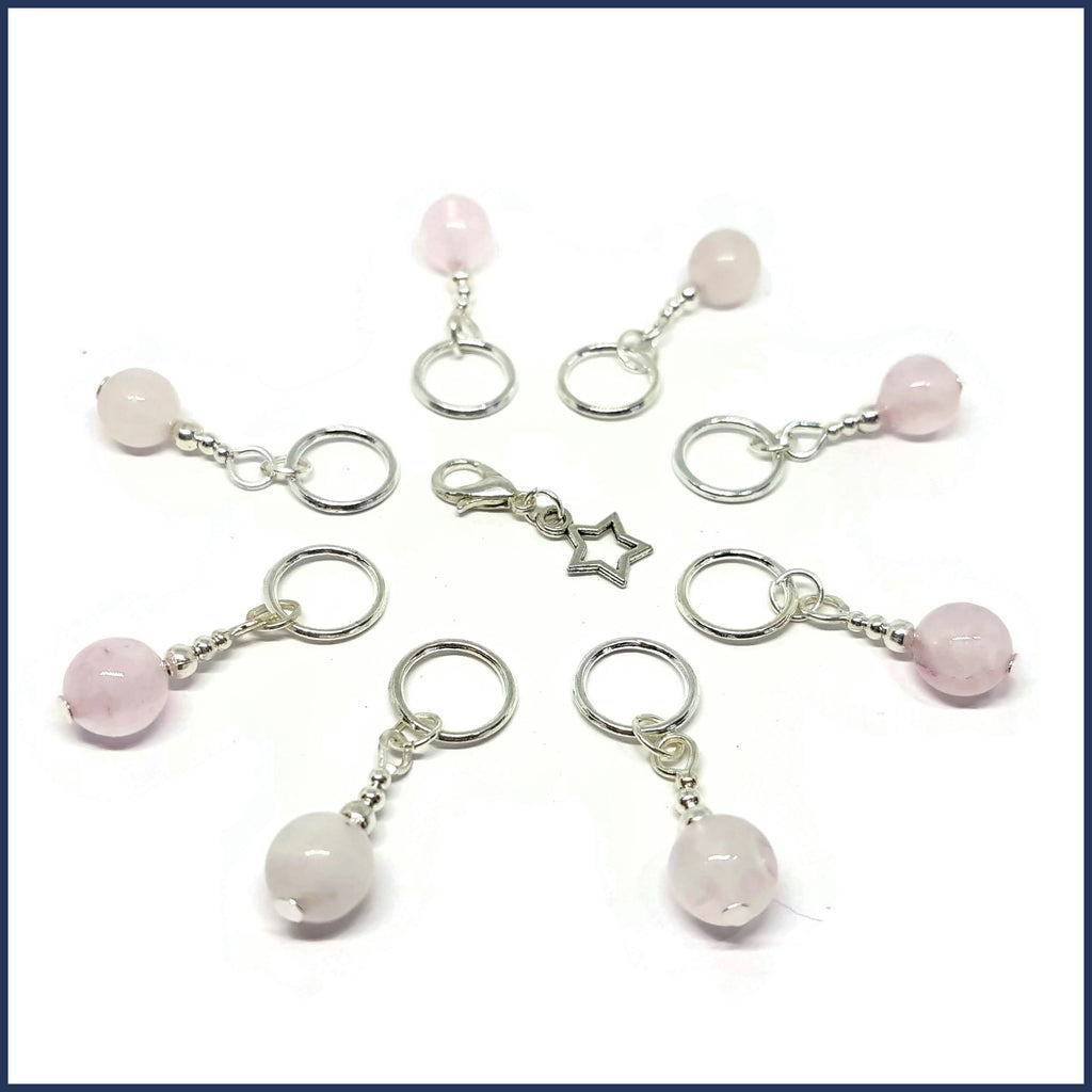 Rose Quartz Knitting Marker Set