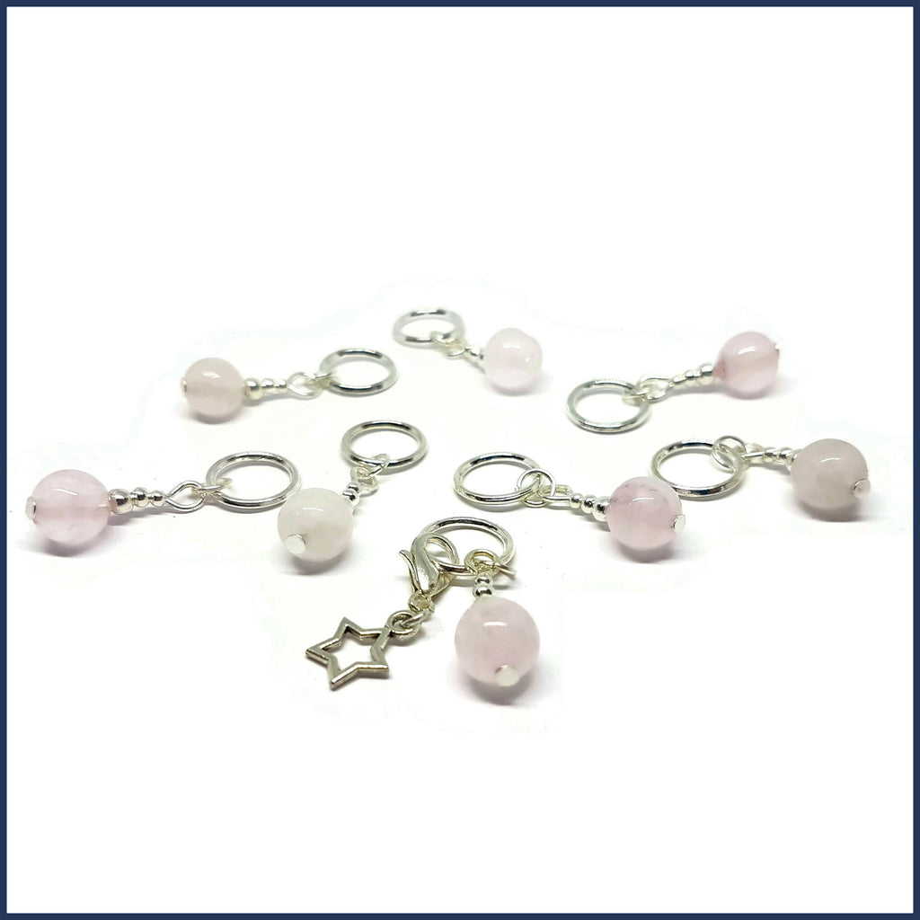 Rose Quartz Knitting Marker Set