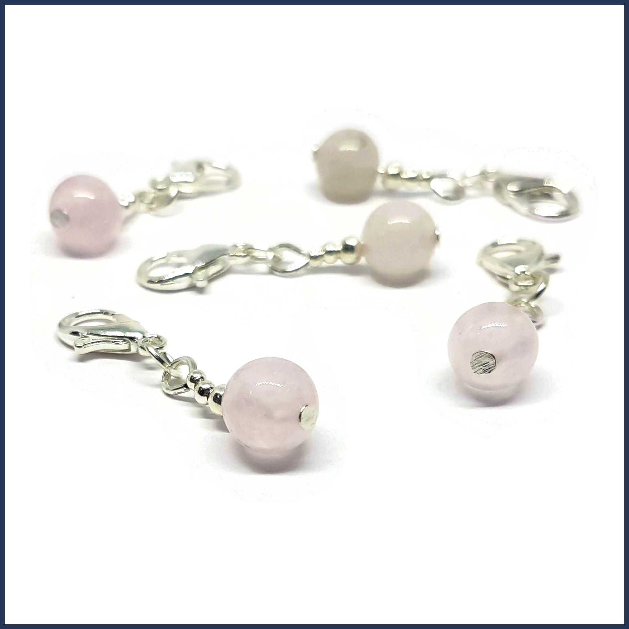 Rose Quartz Stitch Marker Set – Blue Ammonite Designs