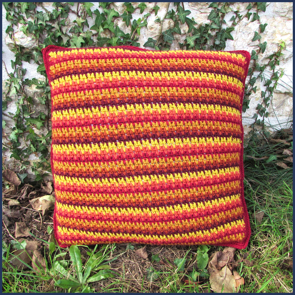 Shades of Autumn Crochet Cushion Pattern