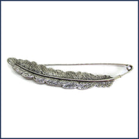 silver feather shawl pin/brooch 