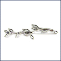silver twig shawl pin/brooch
