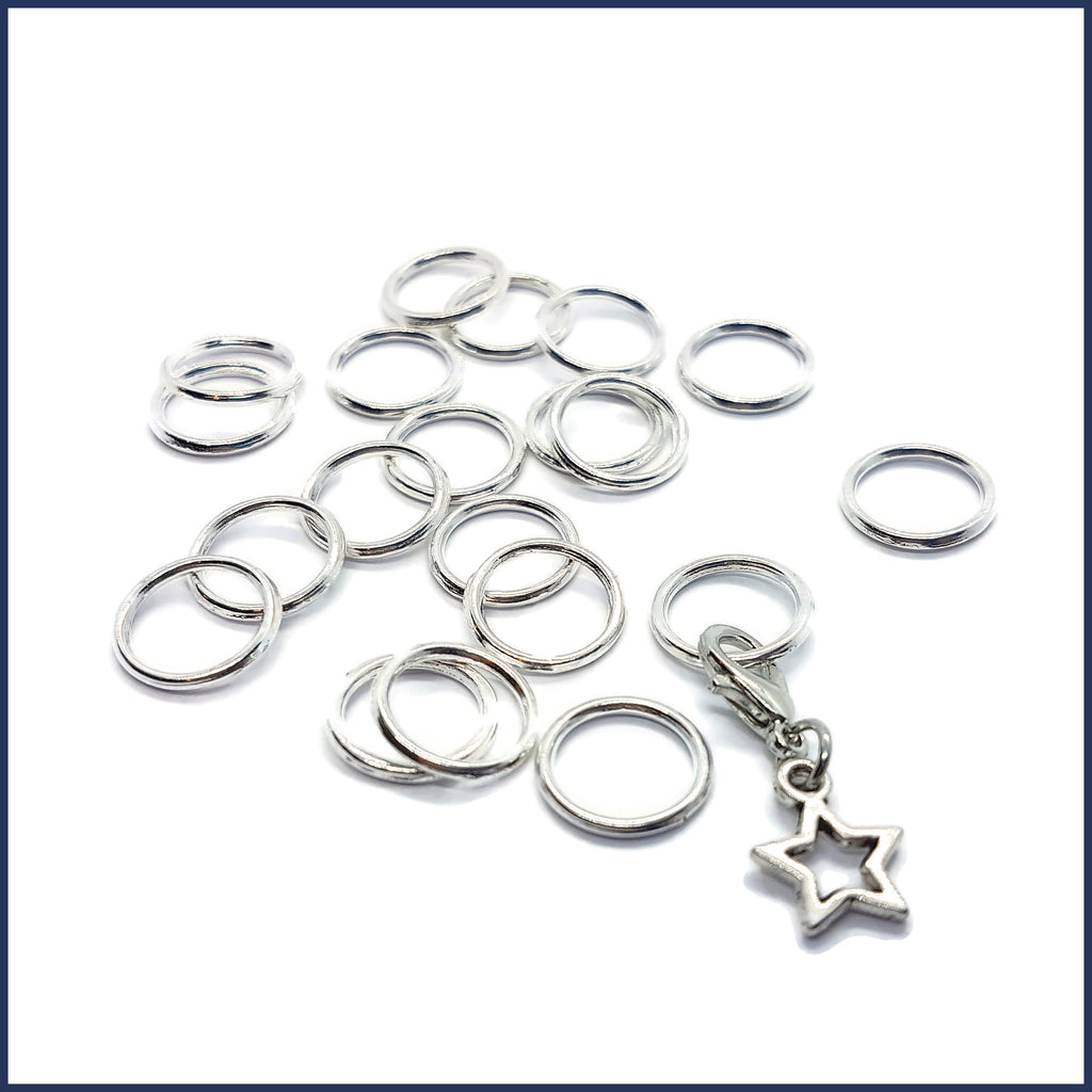 Silver Ring Stitch Markers