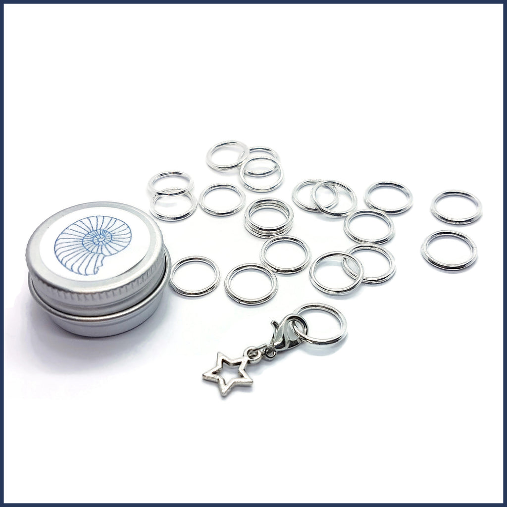 Silver Ring Stitch Markers