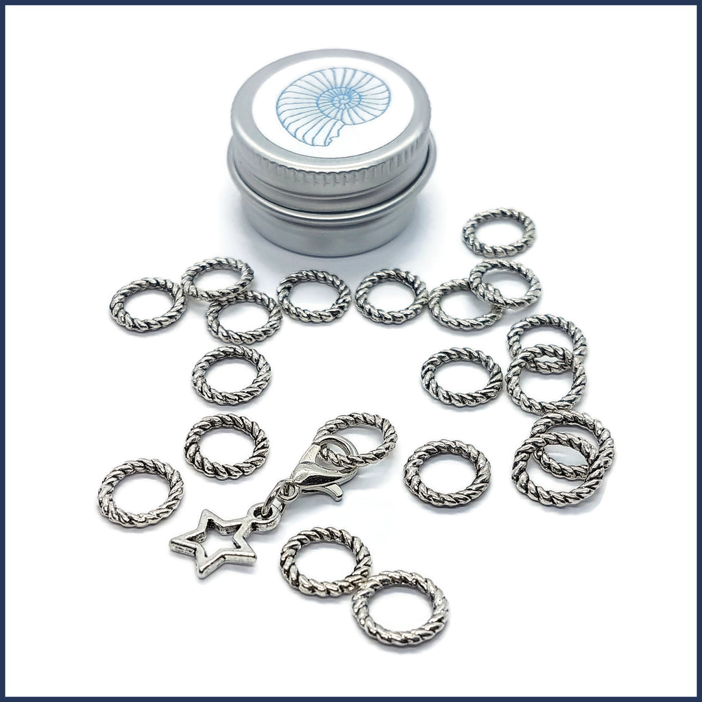 Silver Twist Ring Markers