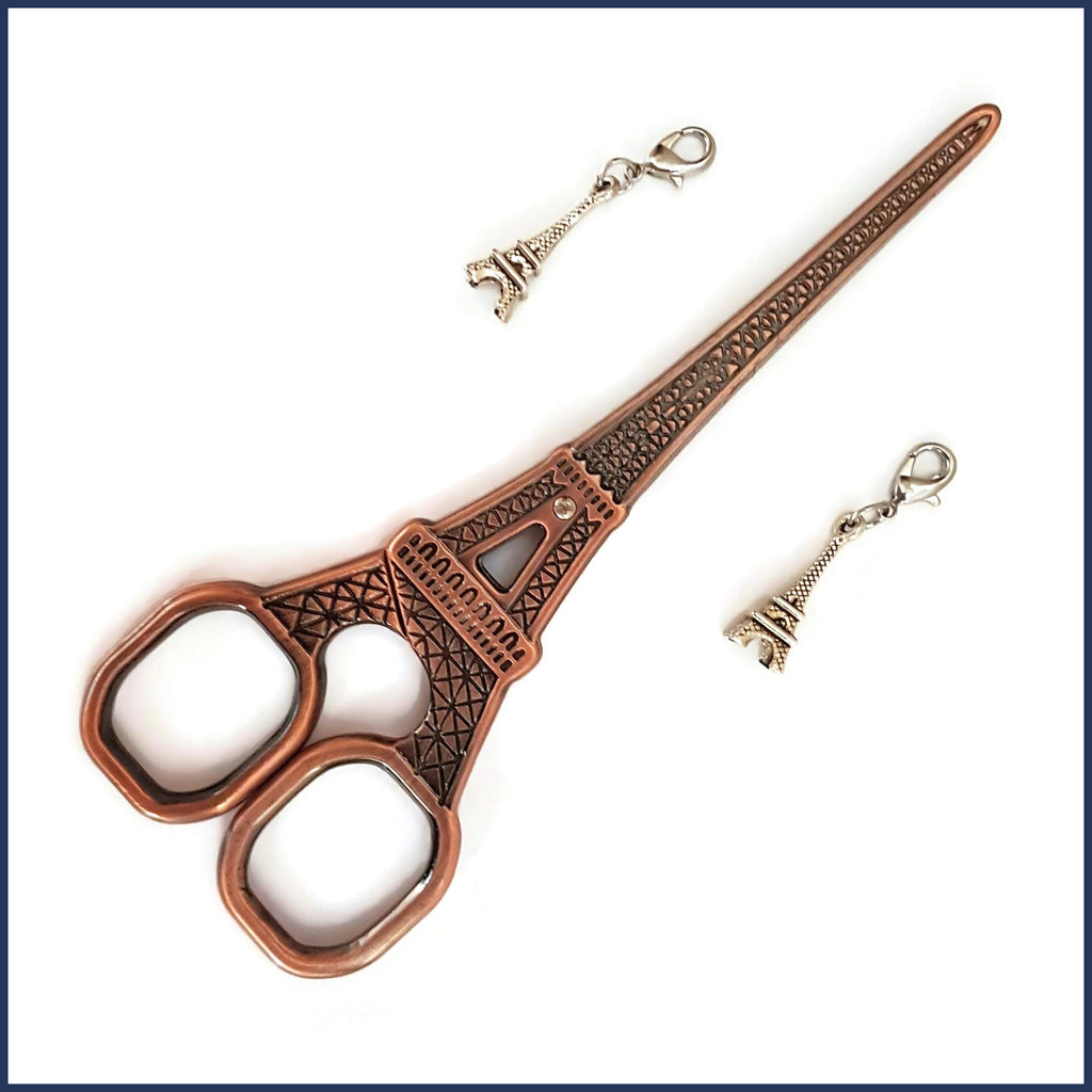 Tour Eiffel Scissor and Stitch Marker Set