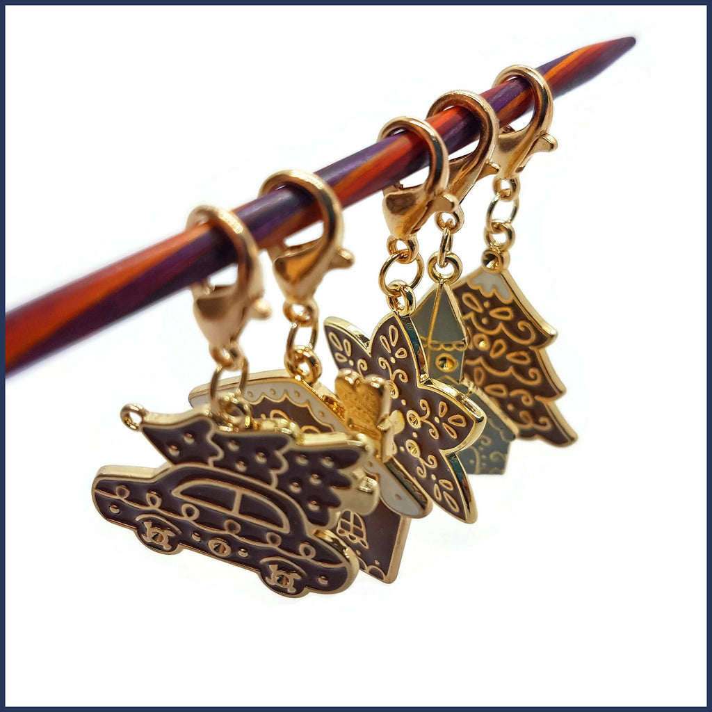 Vintage Christmas Stitch Marker Set