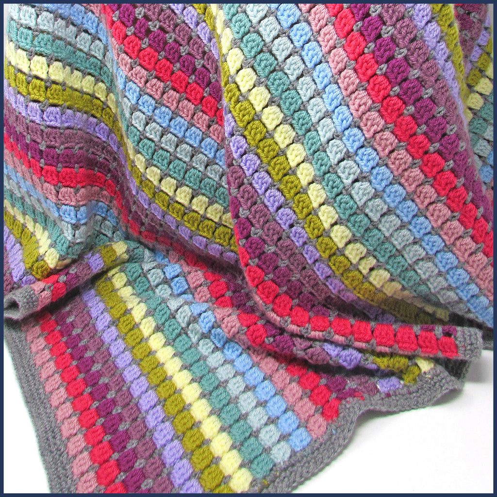 Vintage Rainbow Crochet Blanket Kit
