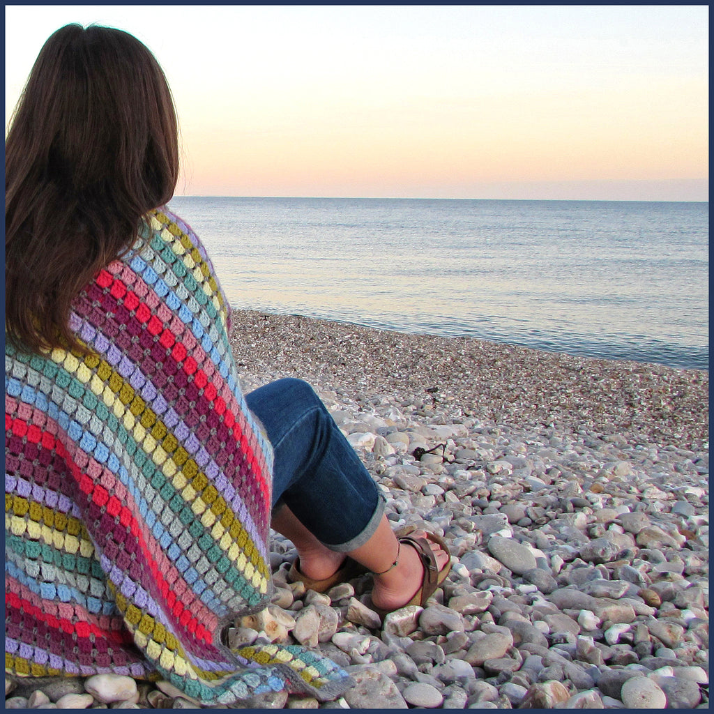 Vintage Rainbow Crochet Blanket Kit